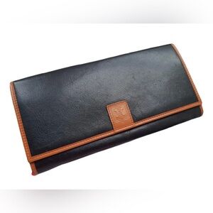 Celine Black and Tan vintage Leather Wallet
